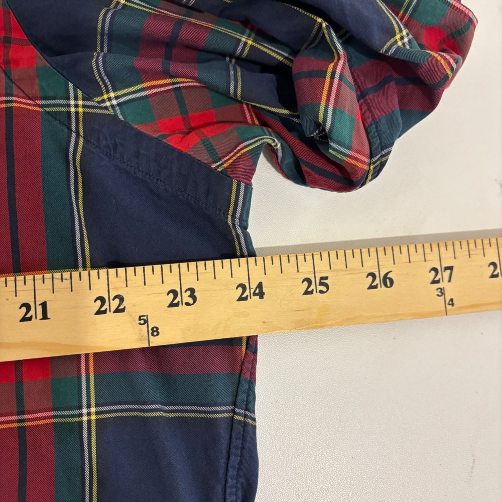 Ralph Lauren Button Down Mens L Red Black Plaid Classic Fit Cotton Long Sleeve - Picture 5 of 10